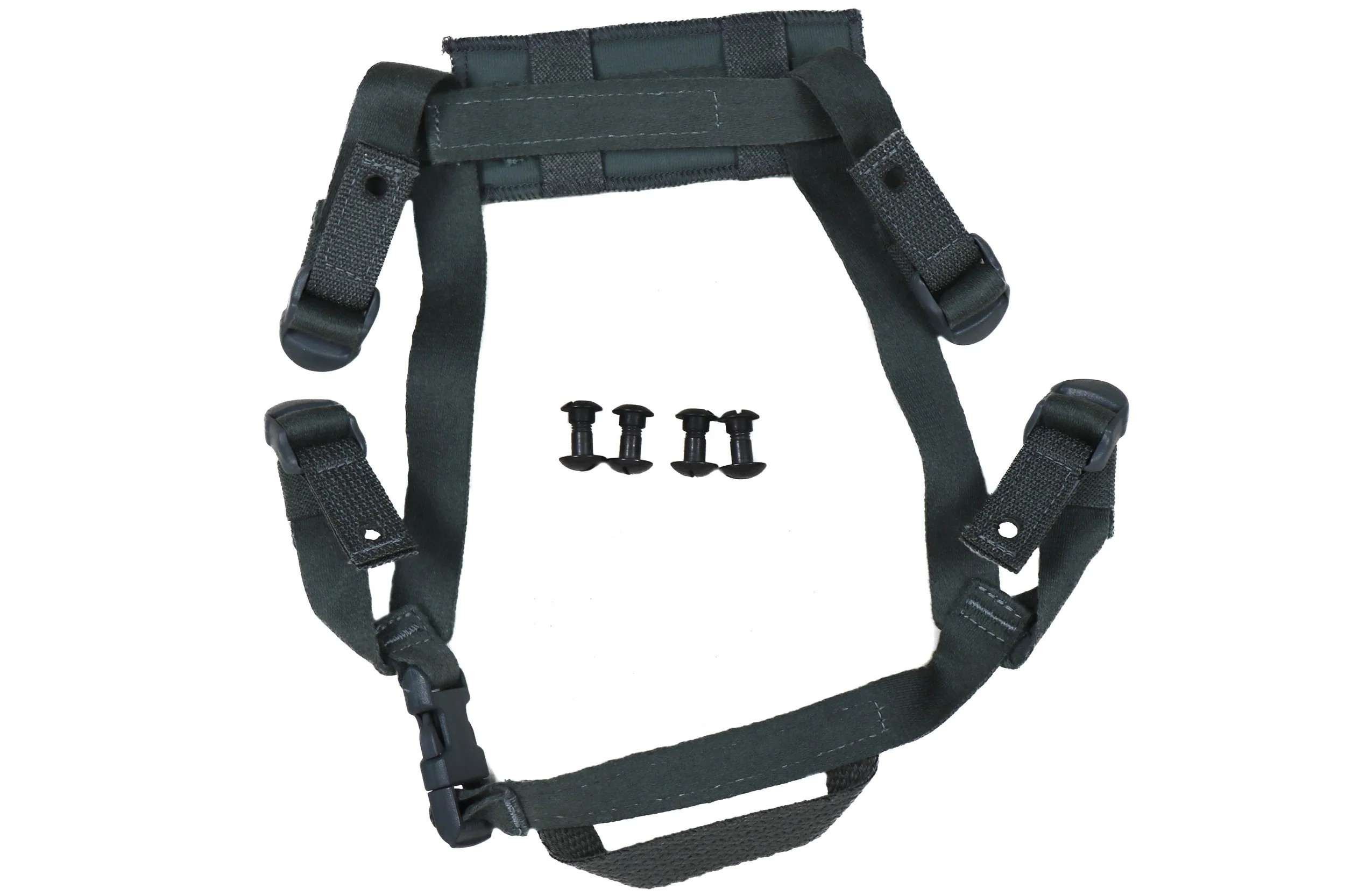 US Advanced Combat Helmet Foliage Green Chin Strap with Hardware - Image 2