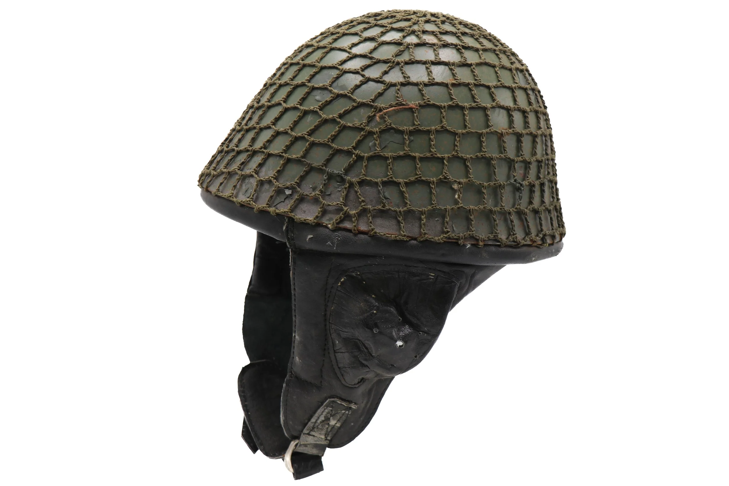Romanian M73 Paratrooper Helmet with Net - Image 2