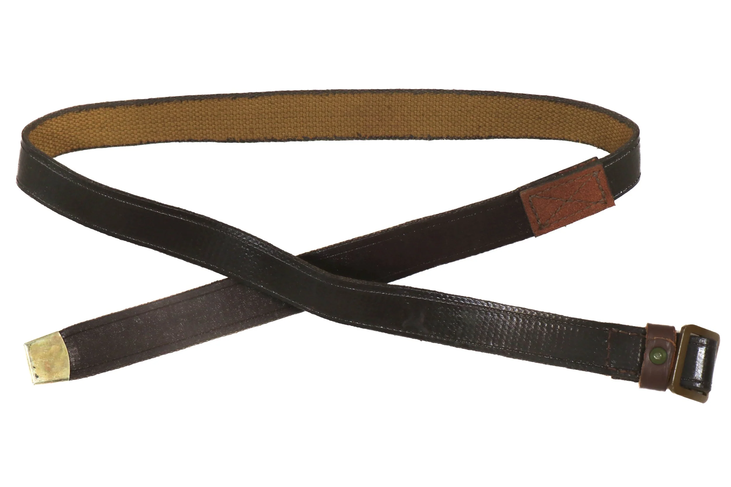 Russian Military Brown Kirza Leather Belt - Image 3