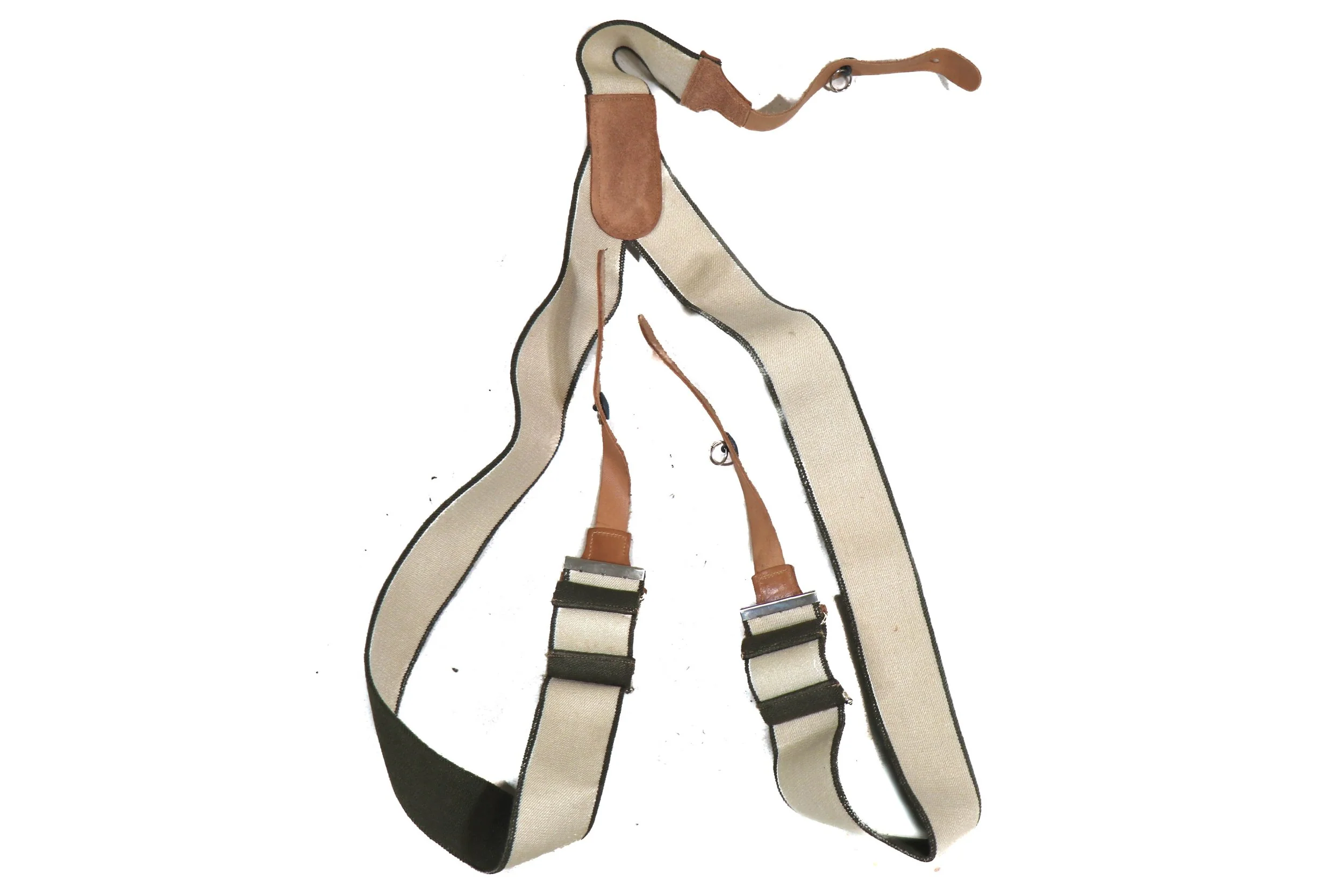 East German Green Uniform Suspenders - Image 2