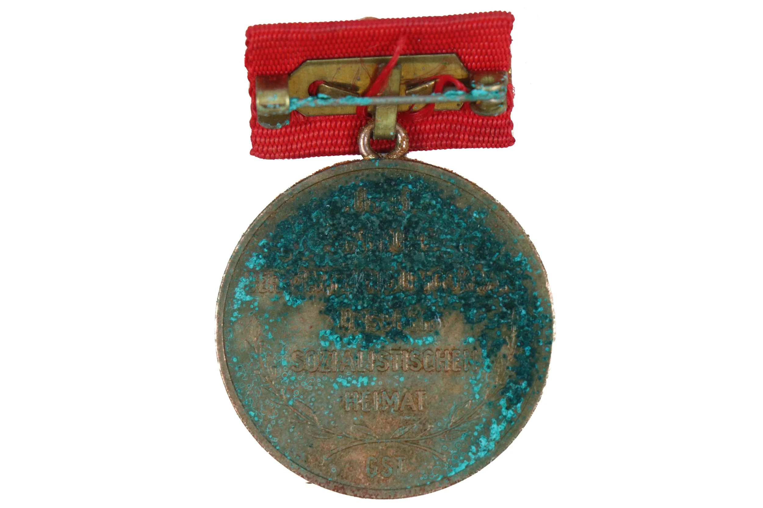 East German Army GST Bronze Ernst Schneller Medal - Image 3