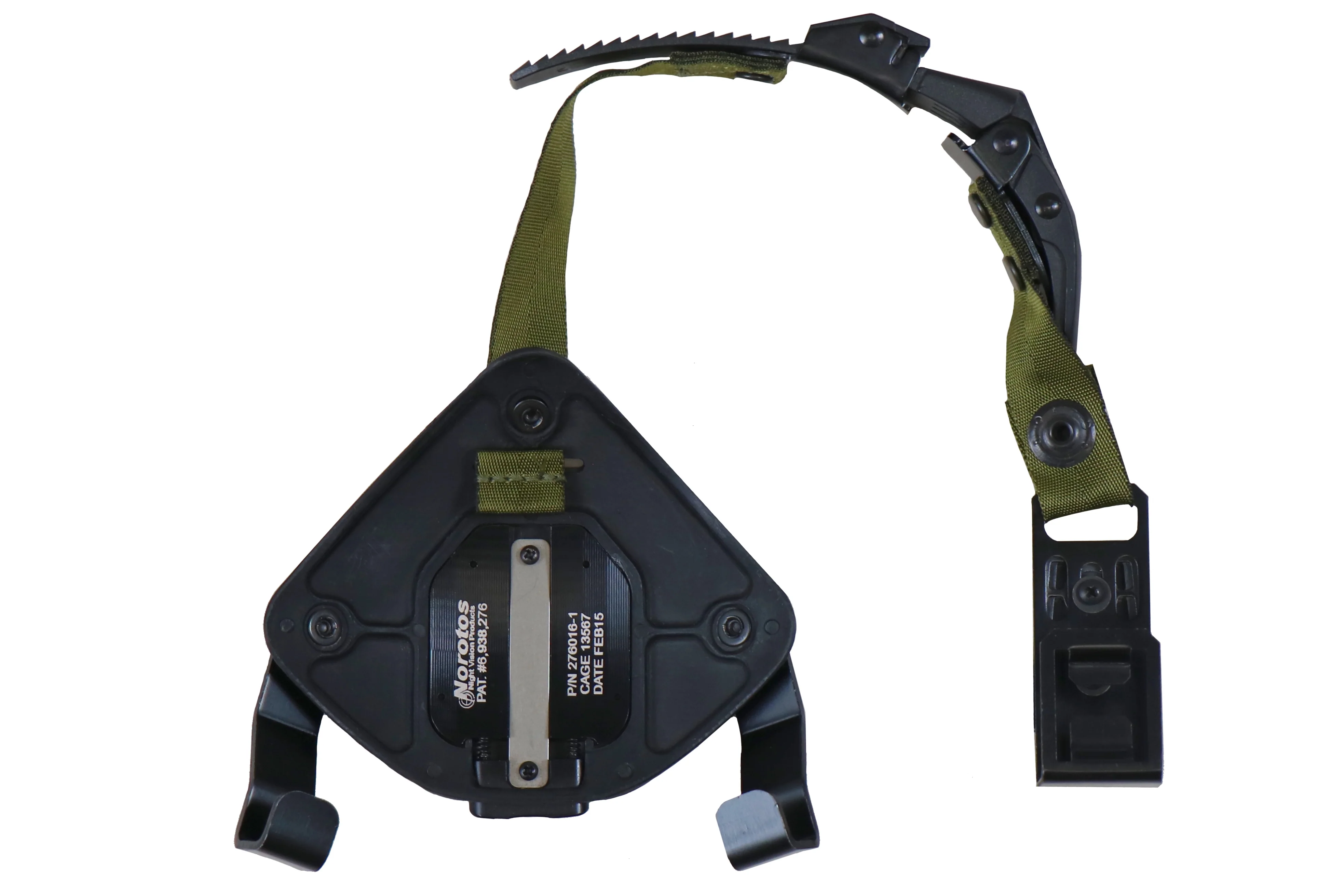 US Military Black NOROTOS 3-Hole Low Profile NVG Shroud with Ratchet Strap - Image 2