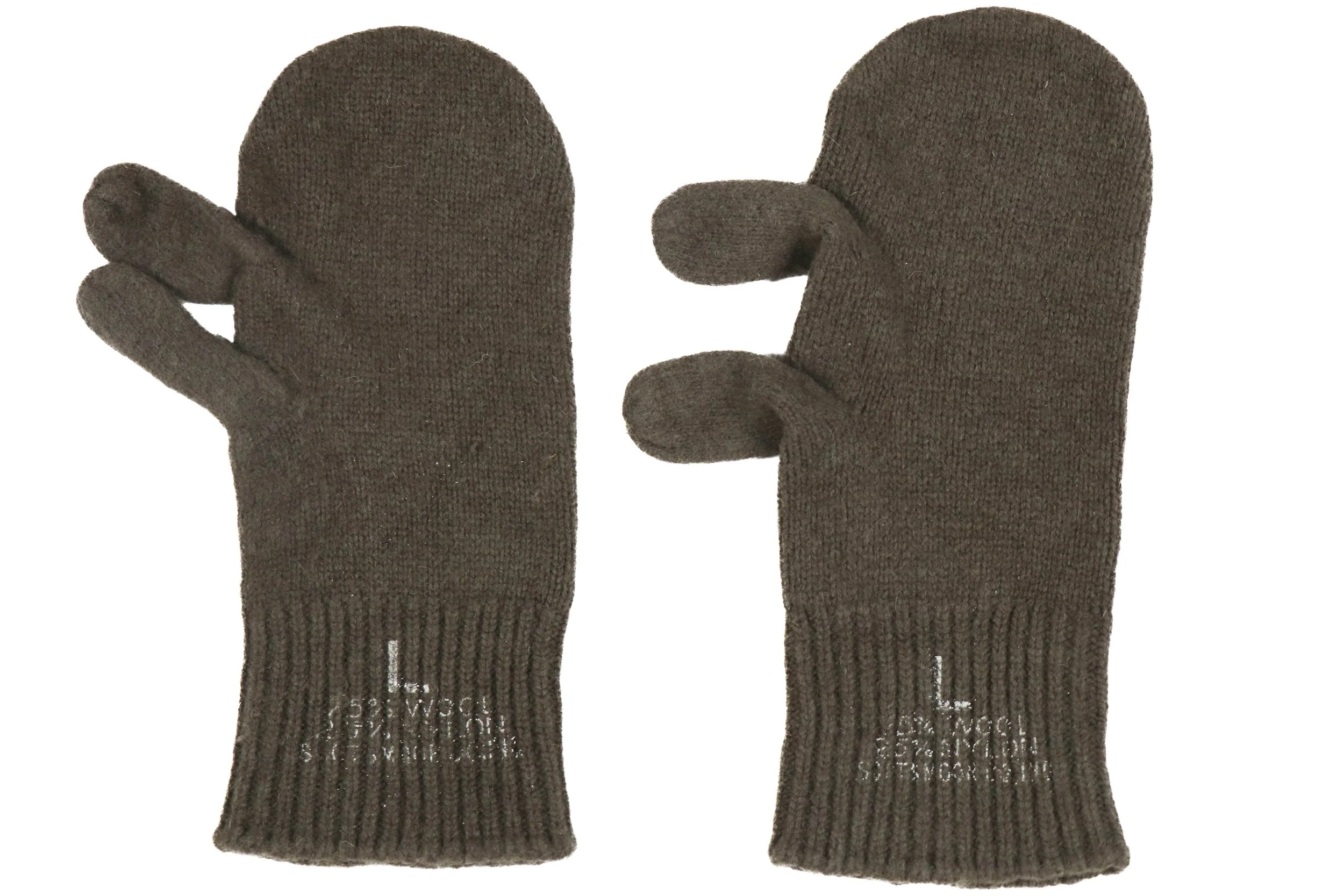 US Military OG-208 Wool Trigger Finger Mittens - Image 2