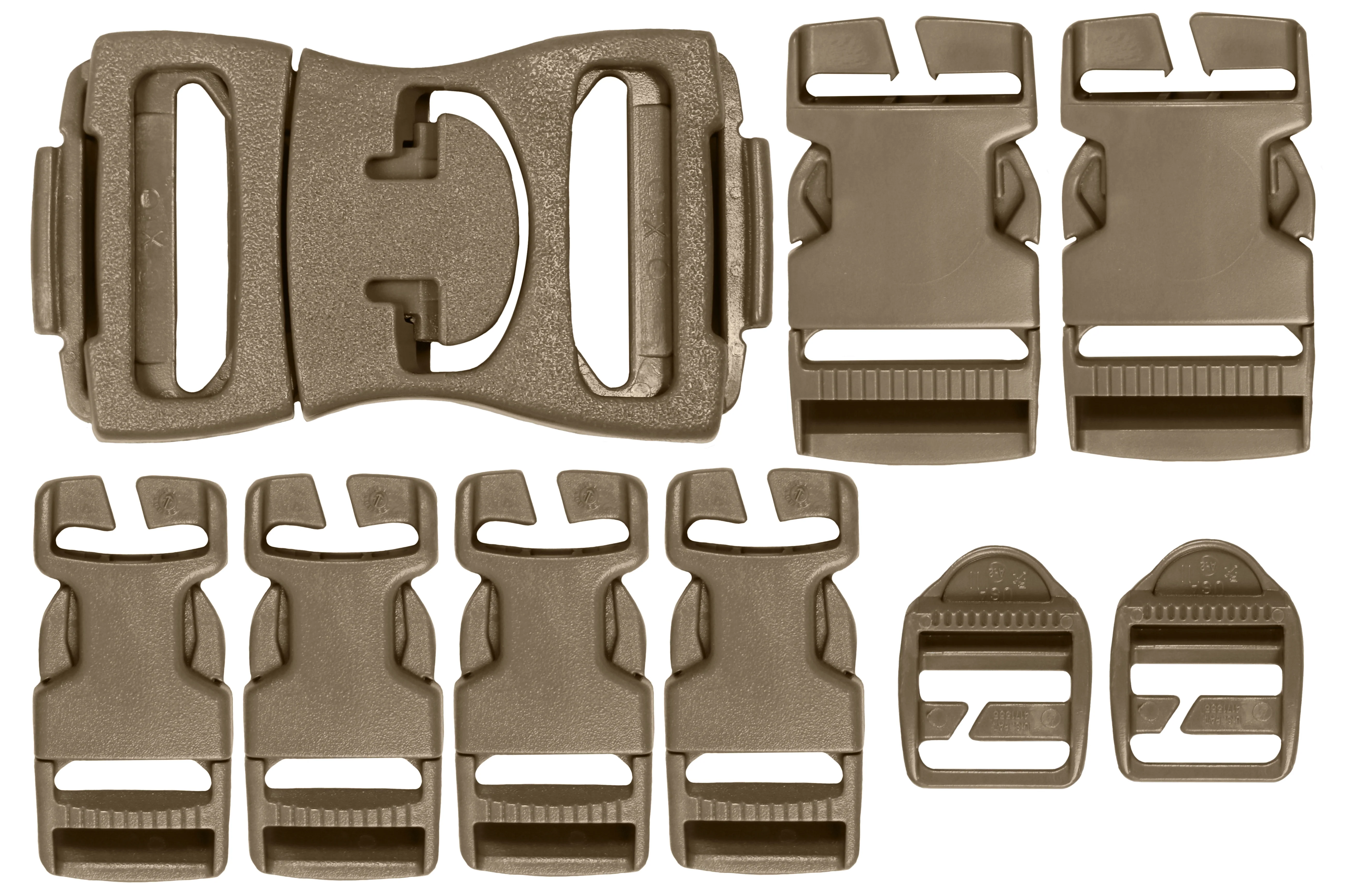 US MIlitary Tan 499 Large Rucksack Buckle Set