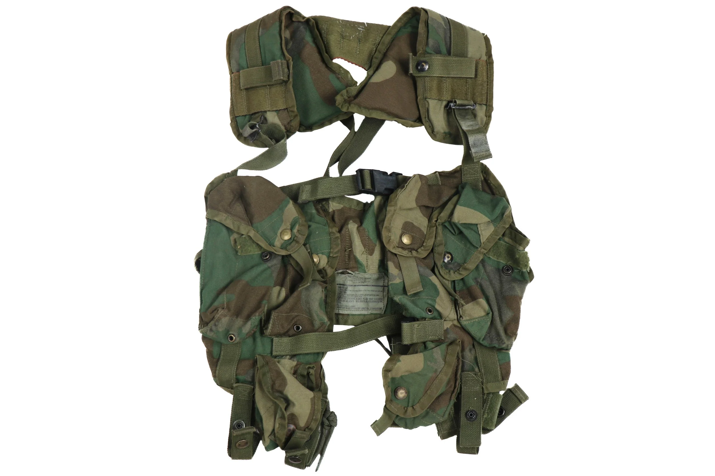 US Military Woodland M81 Tactical Load Bearing Vest - Image 2